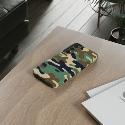 Camouflage Tough Phone Case for I phone, Samsung Galaxy and Google Pixel