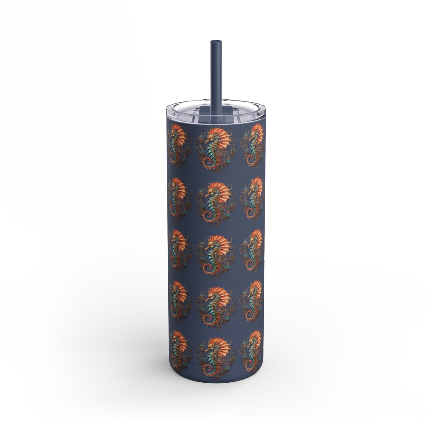 Enchanting Seahorse Maars Maker Skinny Matte Tumbler, 20oz