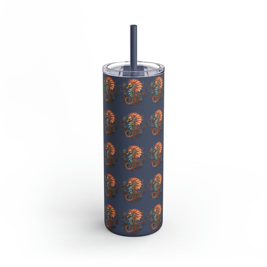 Enchanting Seahorse Maars Maker Skinny Matte Tumbler, 20oz