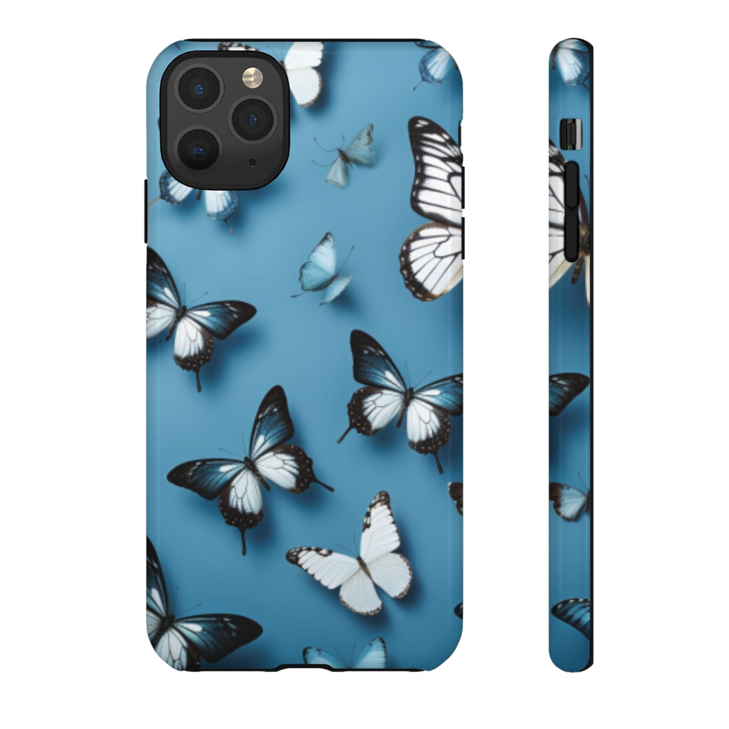 Butterflies on Blue Cell Phone Tough Cases