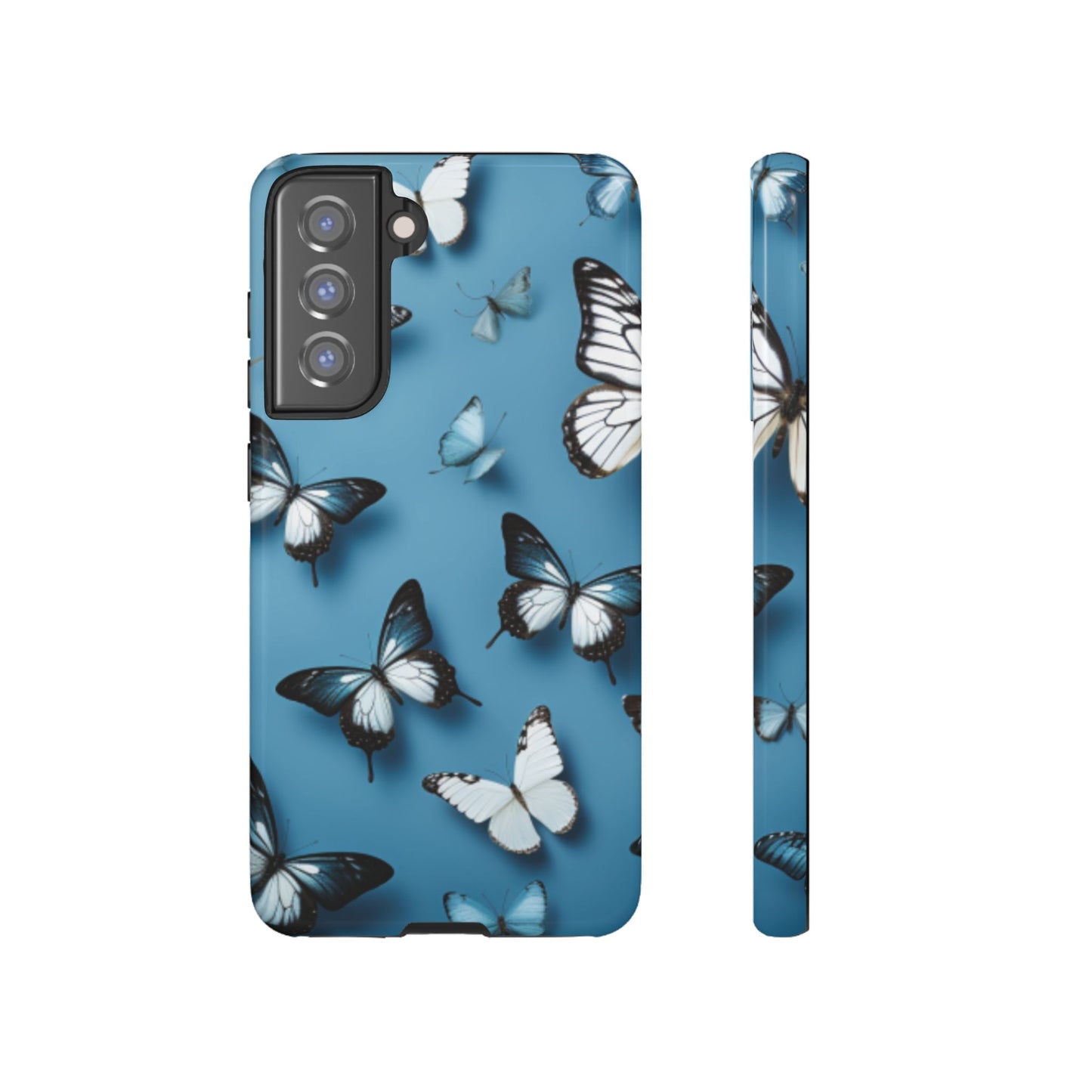 Butterflies on Blue Cell Phone Tough Cases