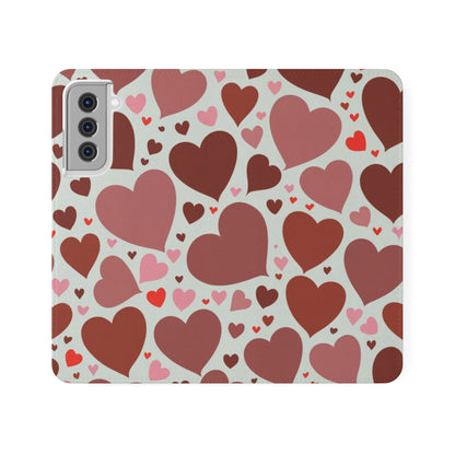 Hearts Folio Phone Case