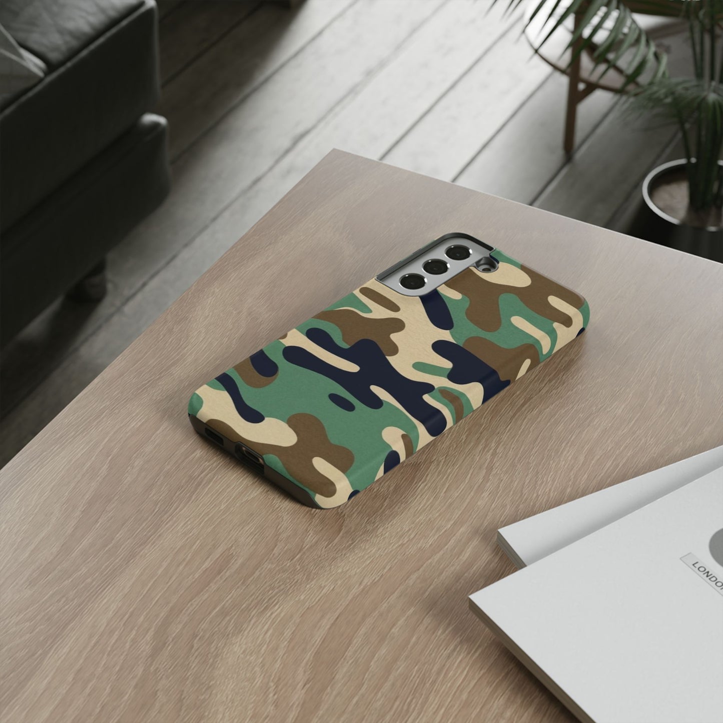 Camouflage Tough Phone Case for I phone, Samsung Galaxy and Google Pixel