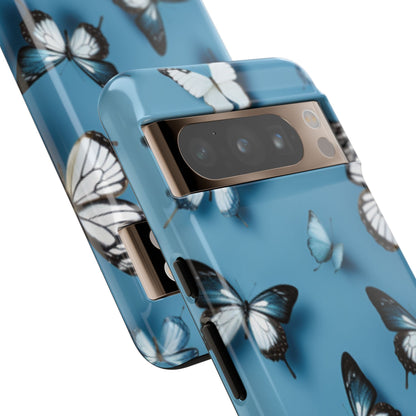 Butterflies on Blue Cell Phone Tough Cases