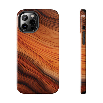 Wood Grain Look Tough Phone Case