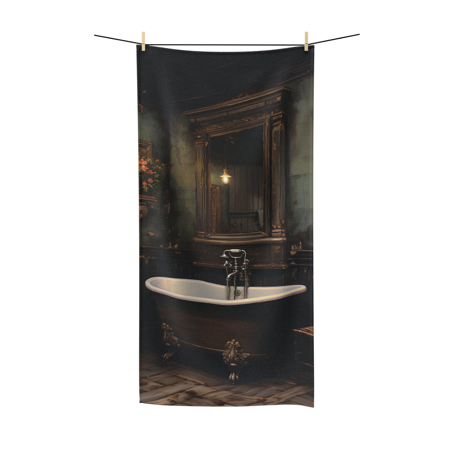 antique theme luxury bath towel