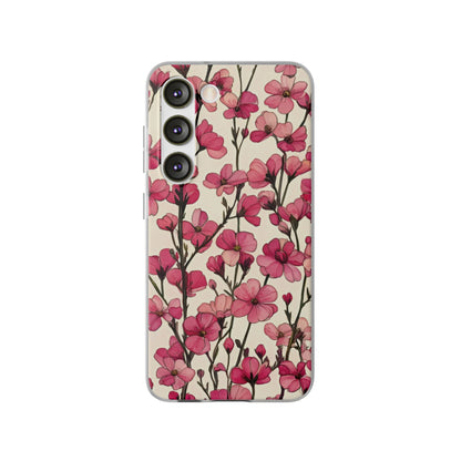 Pink Blossoms Flexi Case for Apple iphone & Samsung Galaxy - Ruppy's Creations