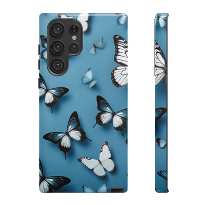 Butterflies on Blue Cell Phone Tough Cases