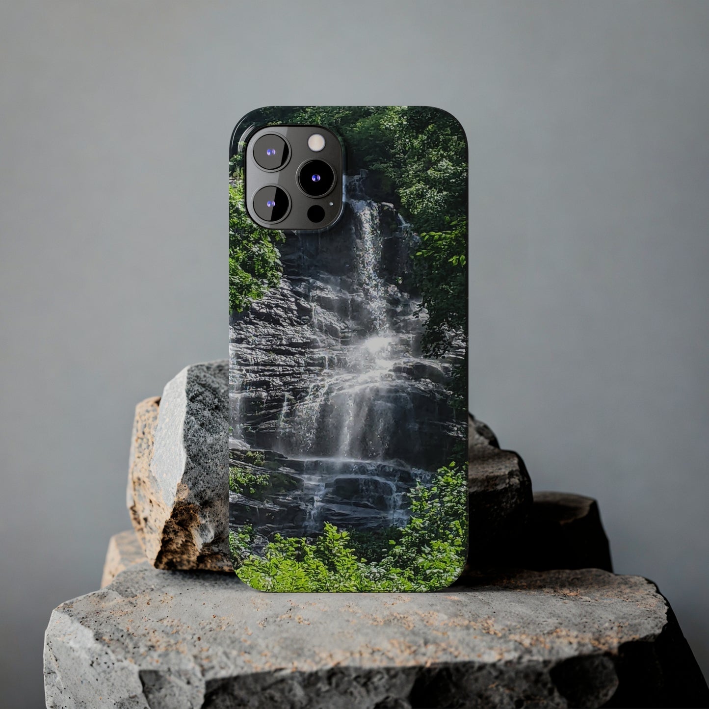 I Phone Waterfall Print Slim Phone Case