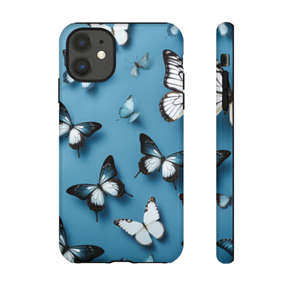 Butterflies on Blue Cell Phone Tough Cases