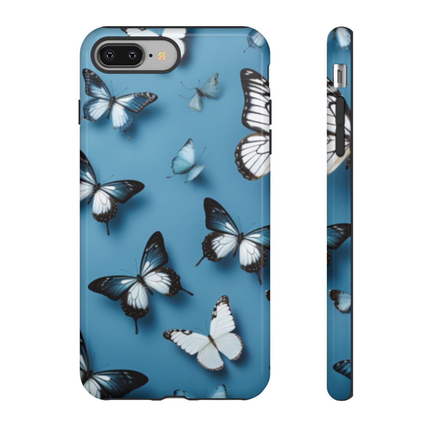 Butterflies on Blue Cell Phone Tough Cases