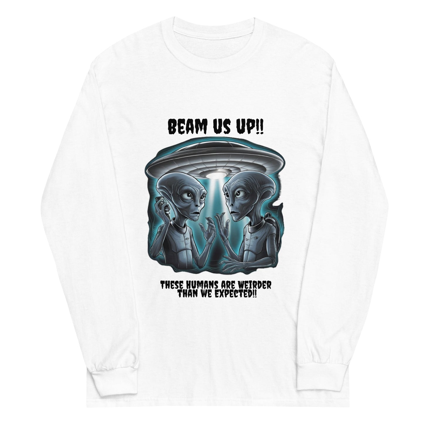 Alien Humor Men’s Long Sleeve Shirt - Ruppy's Creations