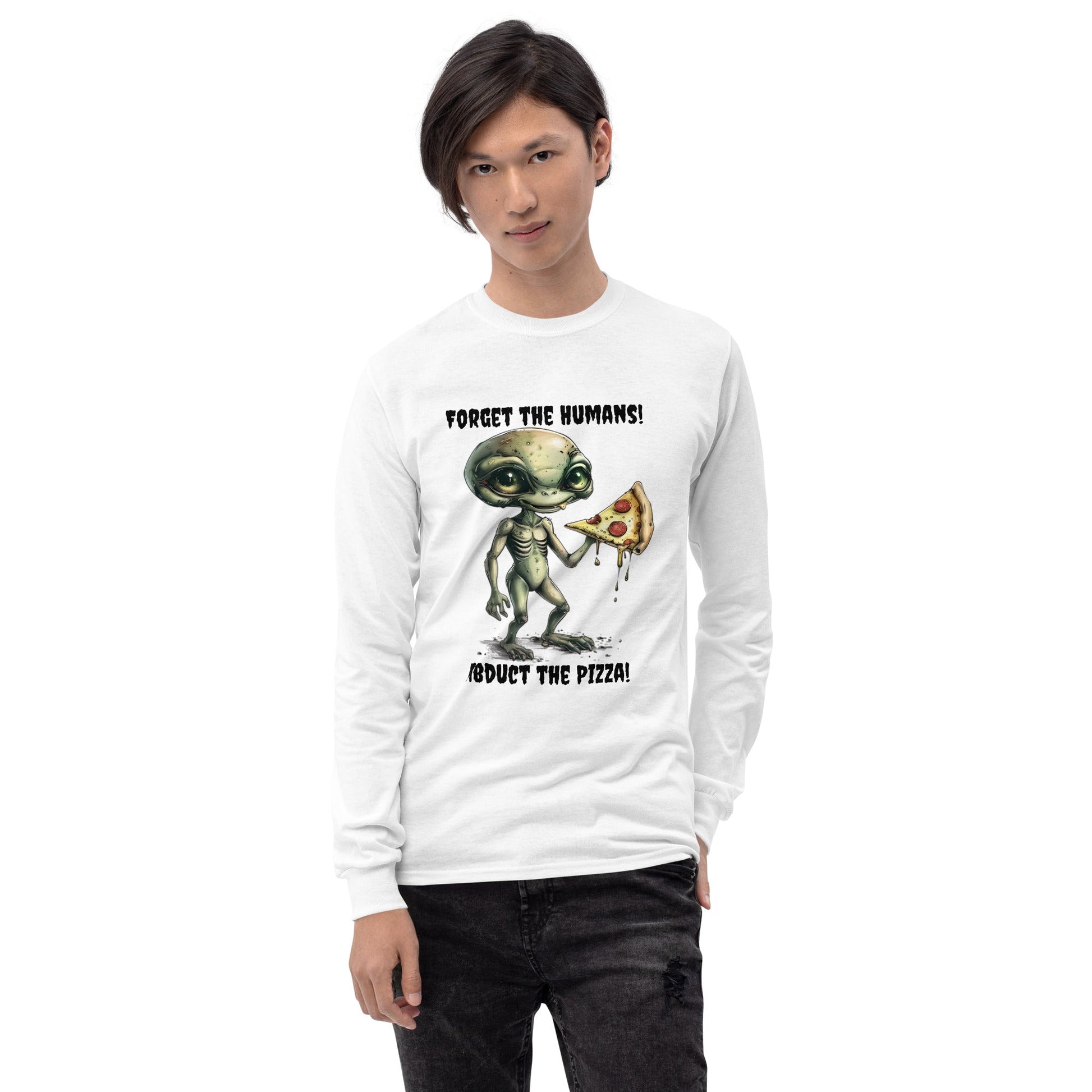 Alien Pizza Men’s Long Sleeve Shirt - Ruppy's Creations