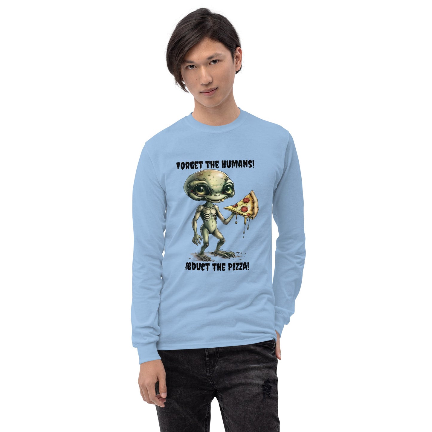 Alien Pizza Men’s Long Sleeve Shirt - Ruppy's Creations