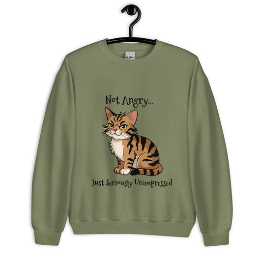 Angry Cat Unisex Sweatshirt - Ruppy's Creations