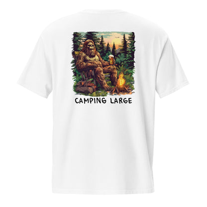 Bigfoot Camping Large Men's Garment-dyed Pocket Tee - Ruppy's Creations