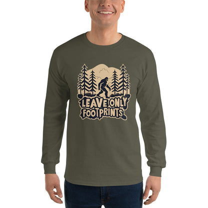 BigFoot Only Footprints Men’s Long Sleeve Shirt - Ruppy's Creations