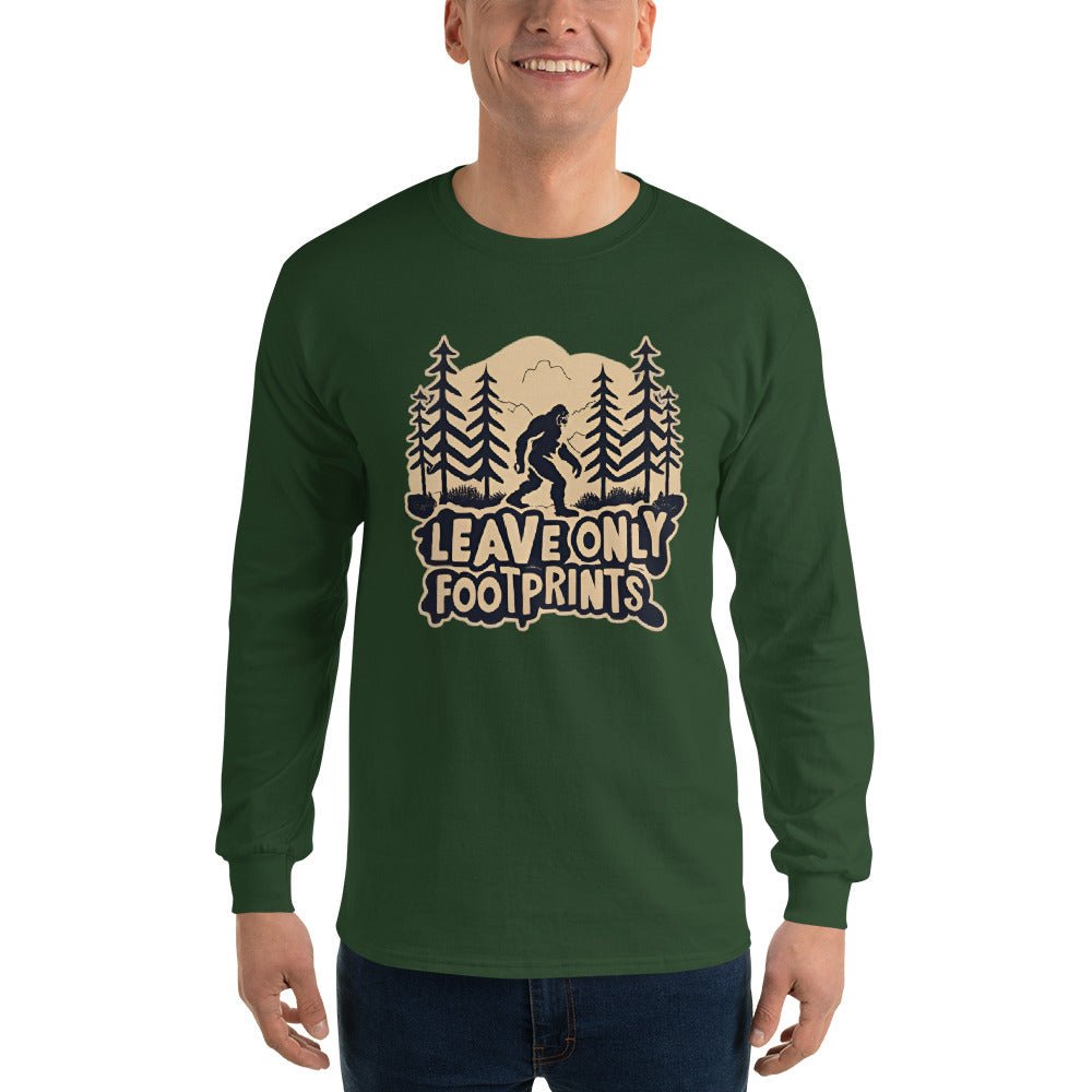 BigFoot Only Footprints Men’s Long Sleeve Shirt - Ruppy's Creations