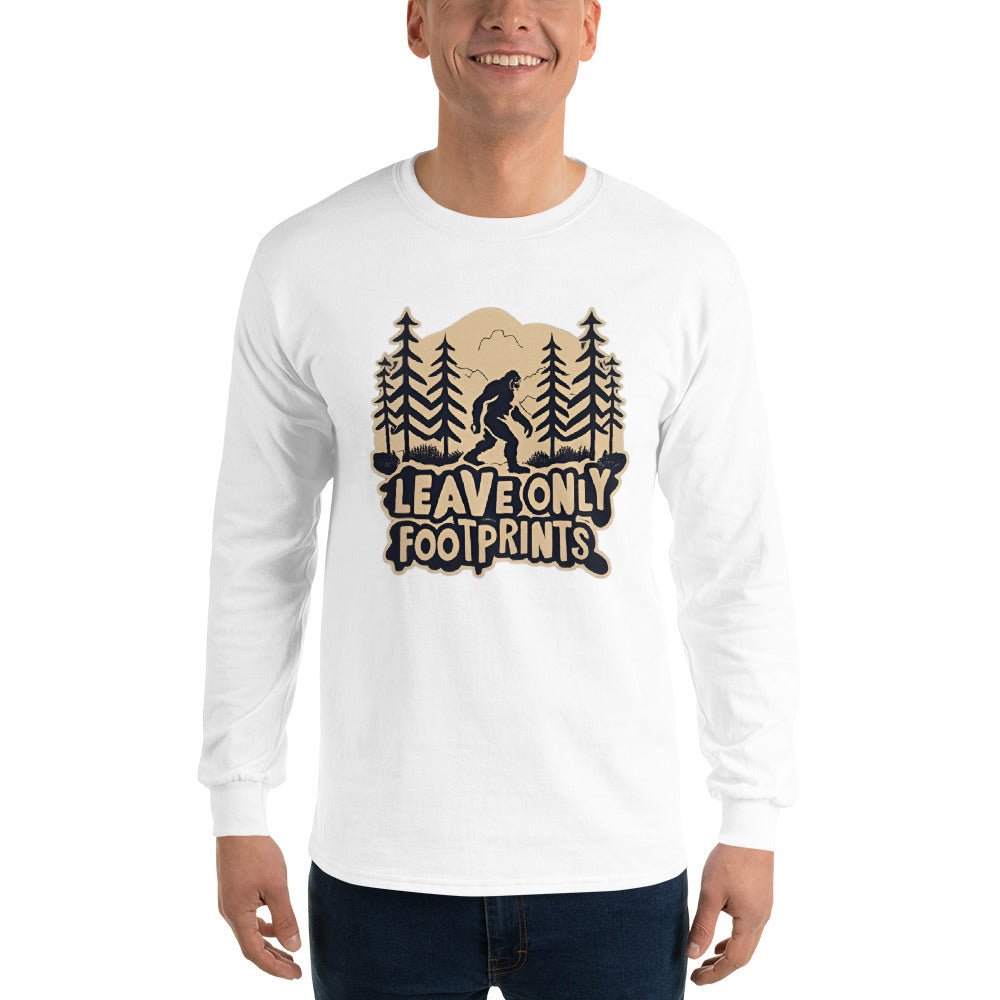 BigFoot Only Footprints Men’s Long Sleeve Shirt - Ruppy's Creations