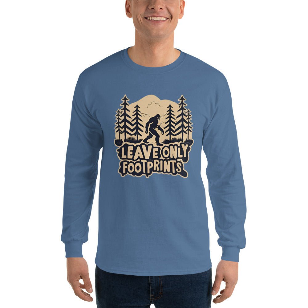 BigFoot Only Footprints Men’s Long Sleeve Shirt - Ruppy's Creations