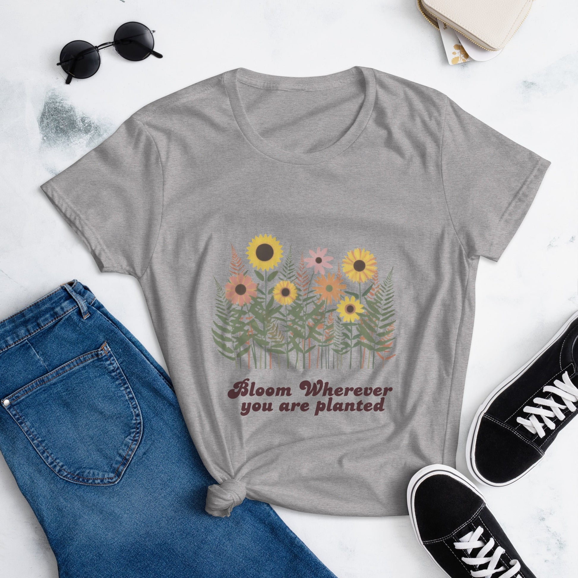 Bloom Women's Fashion Fit Short Sleeve Tee - Ruppy's Creations