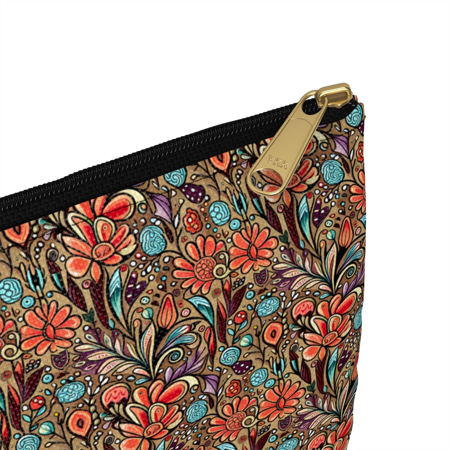 Boho Floral Travel Cosmetic Bag - Ruppy's Creations