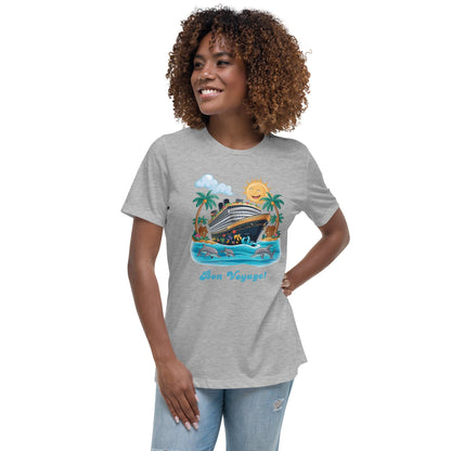 Bon Voyage Cruise Ship Women's Relaxed T - Shirt - Ruppy's Creations