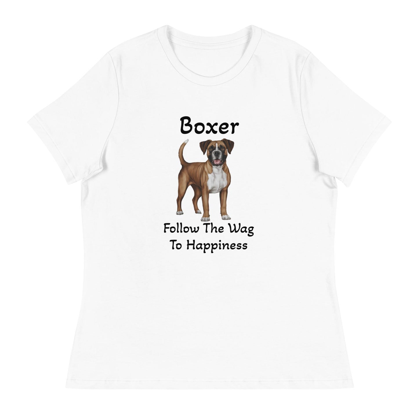 Boxer Happiness Women's Relaxed T-Shirt - Ruppy's Creations