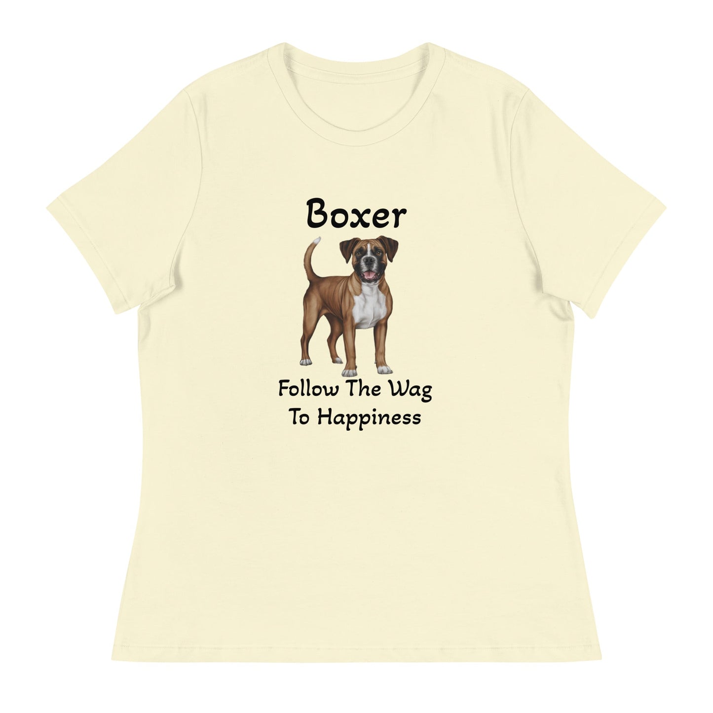 Boxer Happiness Women's Relaxed T-Shirt - Ruppy's Creations