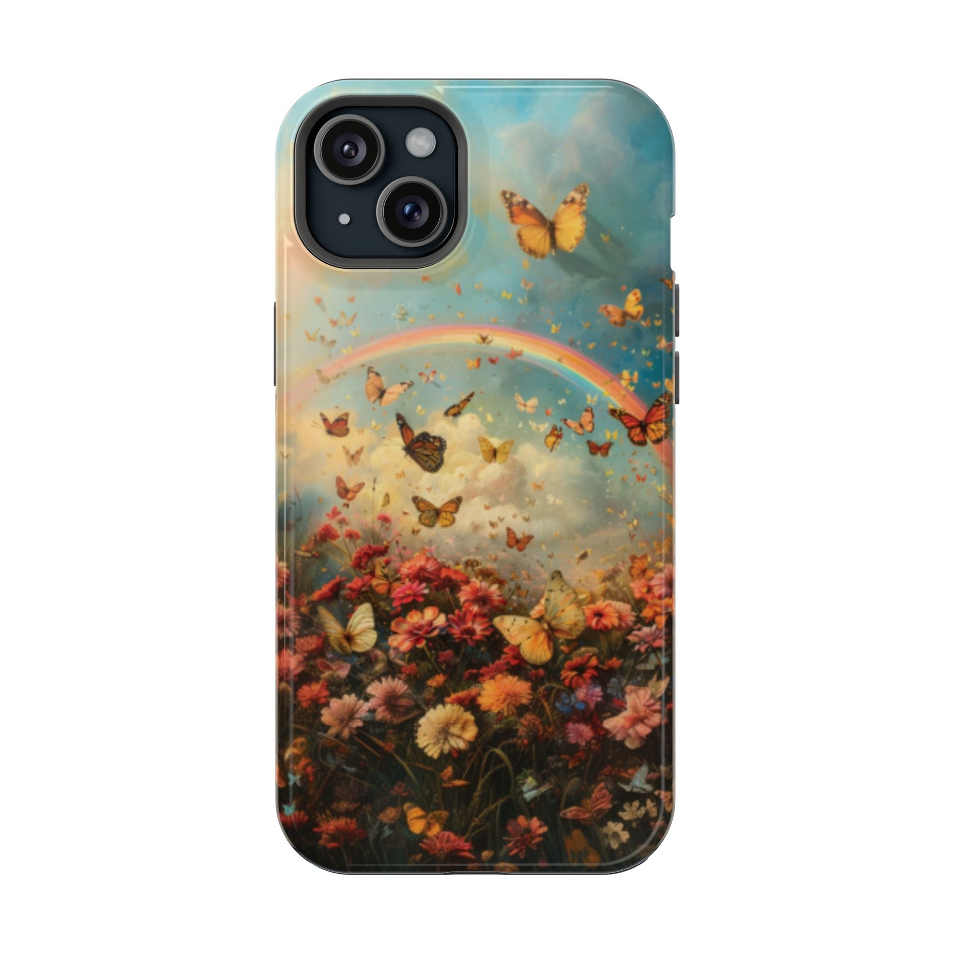 Butterflies & Rainbow MagSafe iphone Case - Ruppy's Creations