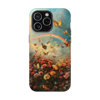 Butterflies & Rainbow MagSafe iphone Case - Ruppy's Creations