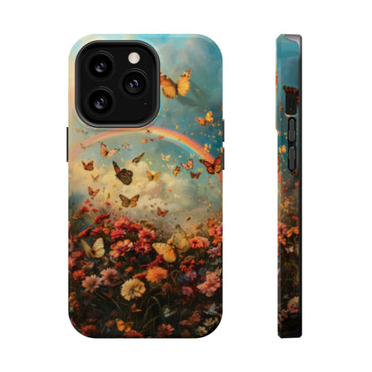 Butterflies & Rainbow MagSafe iphone Case - Ruppy's Creations