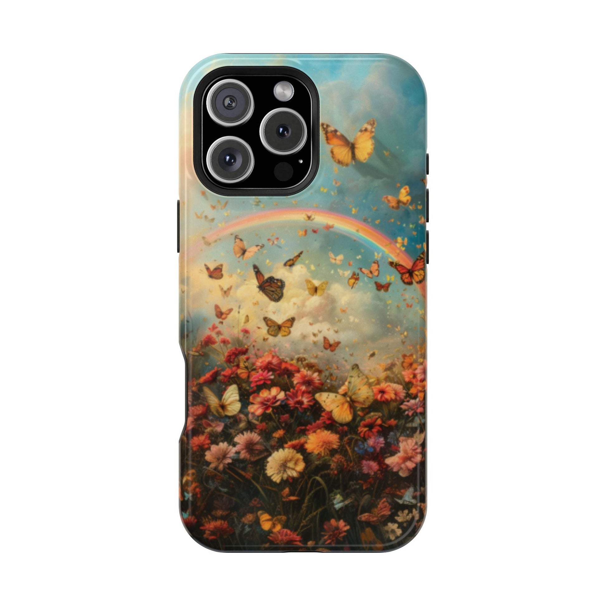 Butterflies & Rainbow MagSafe iphone Case - Ruppy's Creations