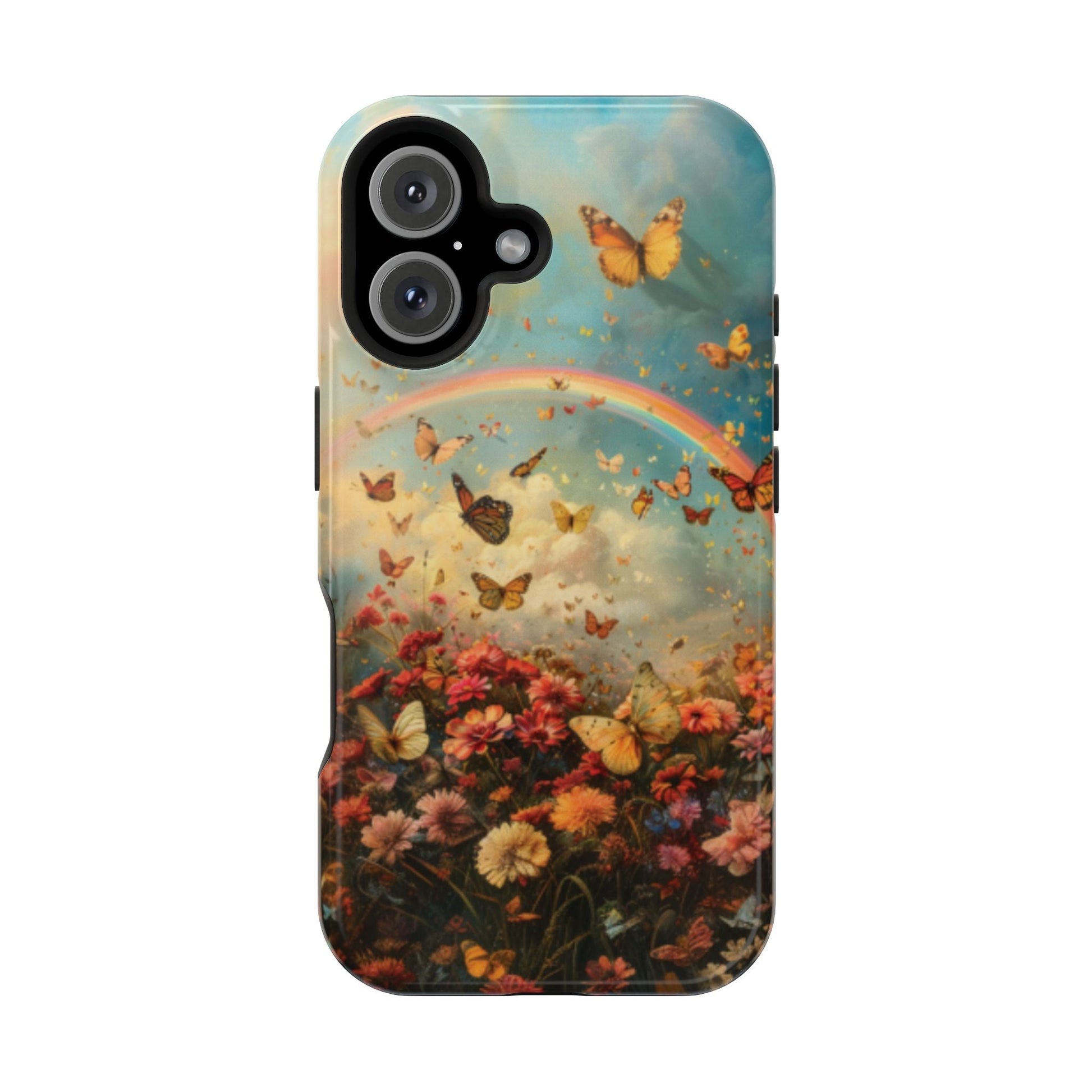 Butterflies & Rainbow MagSafe iphone Case - Ruppy's Creations