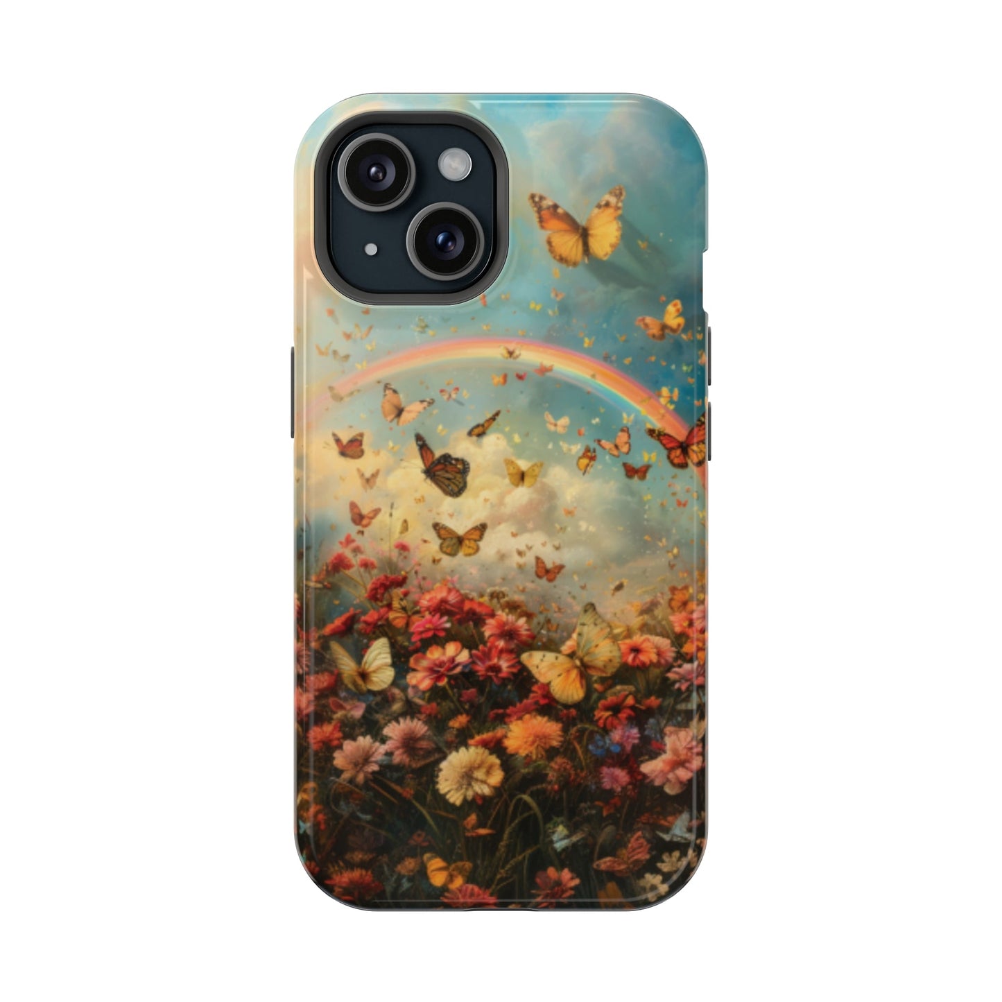 Butterflies & Rainbow MagSafe iphone Case - Ruppy's Creations