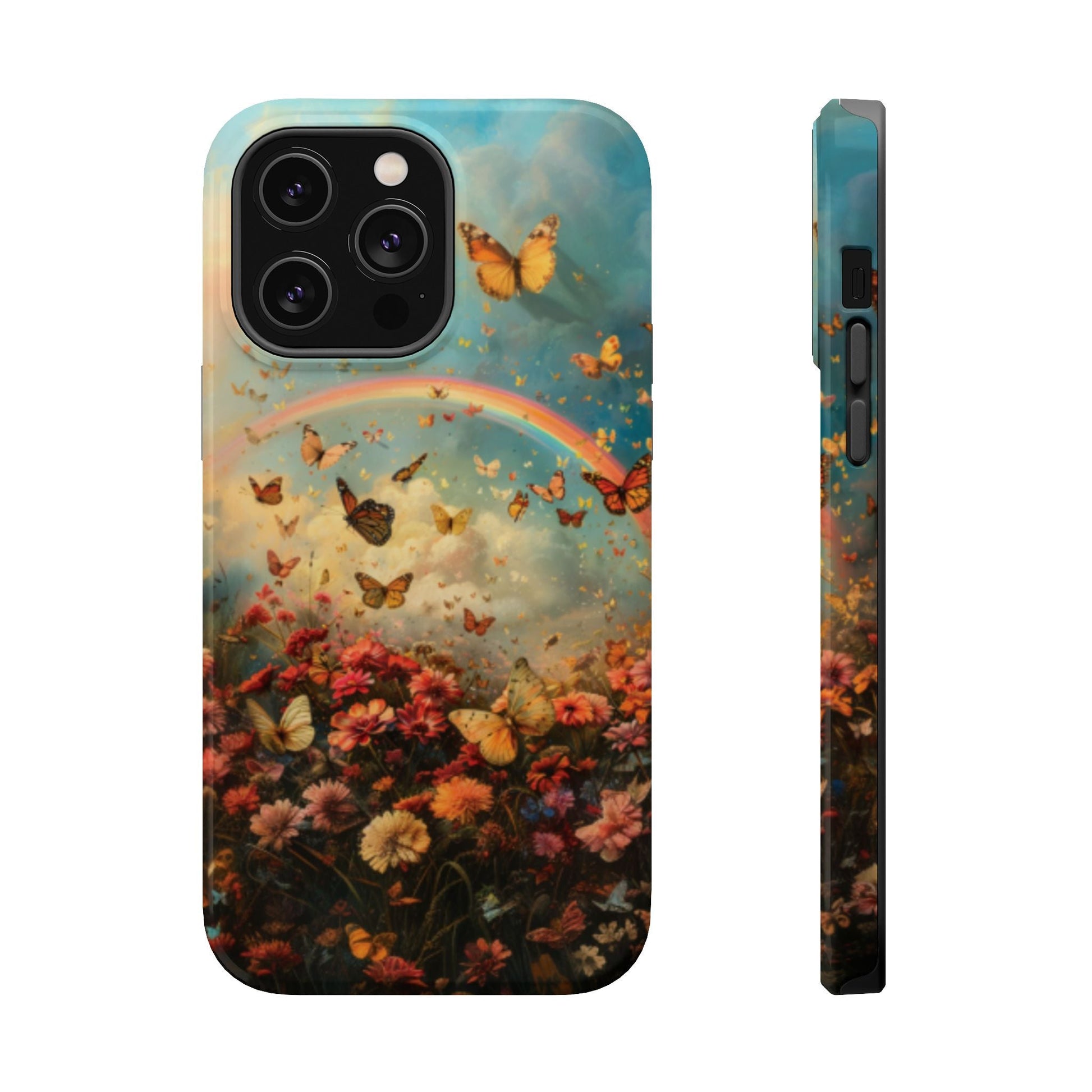 Butterflies & Rainbow MagSafe iphone Case - Ruppy's Creations