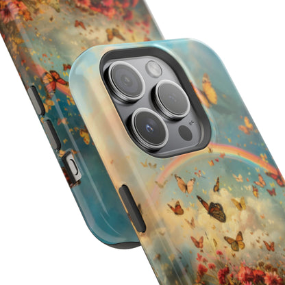 Butterflies & Rainbow MagSafe iphone Case - Ruppy's Creations