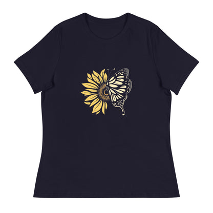 Butterfly Sunflower Women's Relaxed T-Shirt - Ruppy's Creations