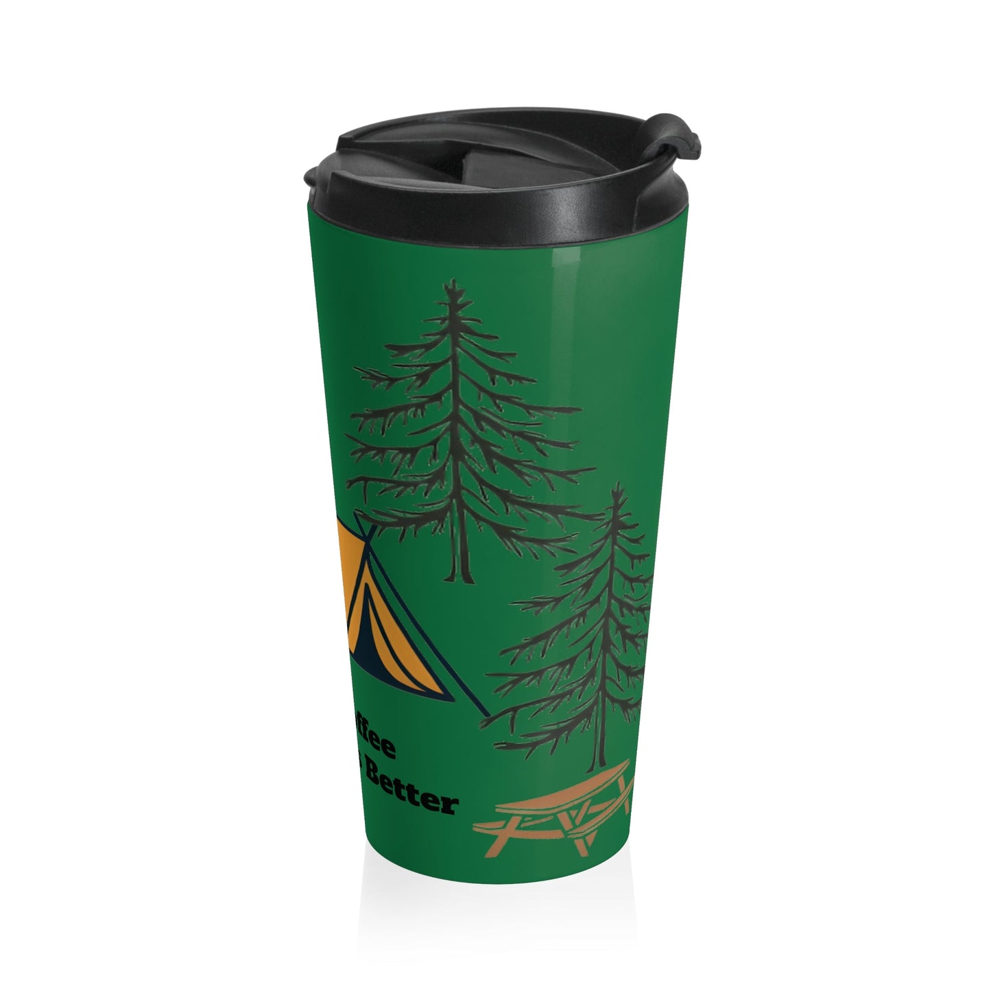 Camp Coffee Stainless Steel Travel Mug - Ruppy's Creations