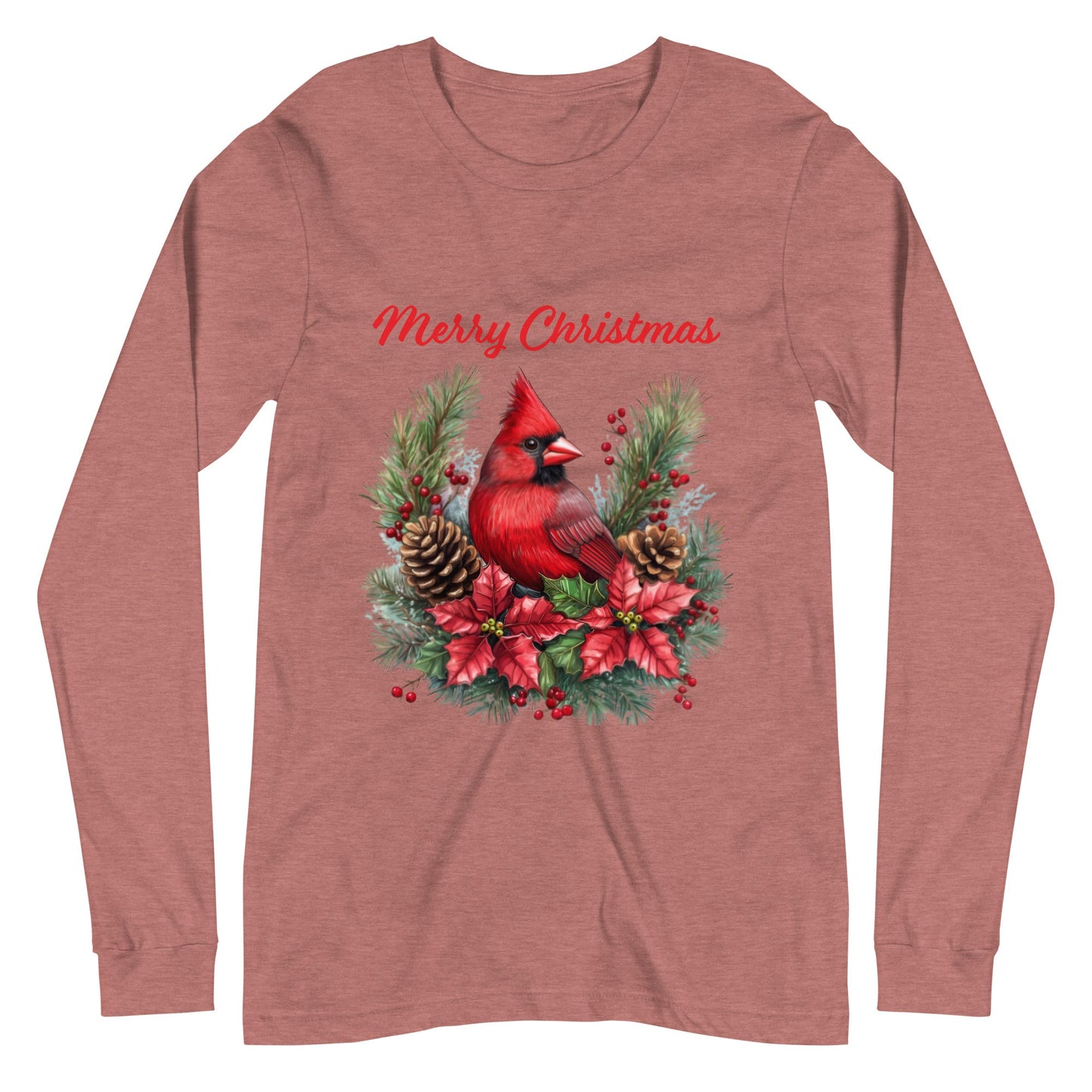 Cardinal Christmas Women's Long Sleeve Tee - Ruppy's Creations