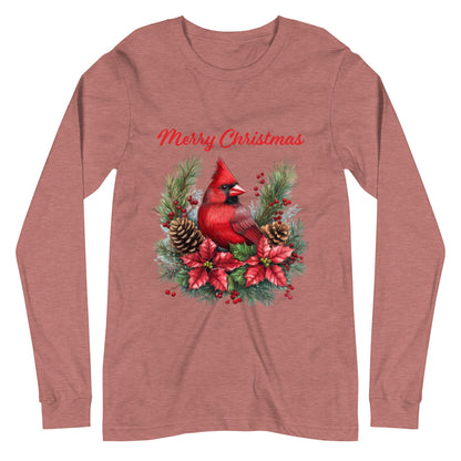 Cardinal Christmas Women's Long Sleeve Tee - Ruppy's Creations