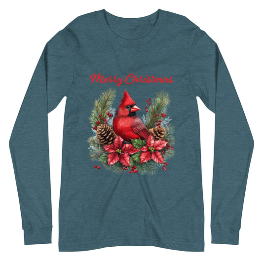 Cardinal Christmas Women's Long Sleeve Tee - Ruppy's Creations