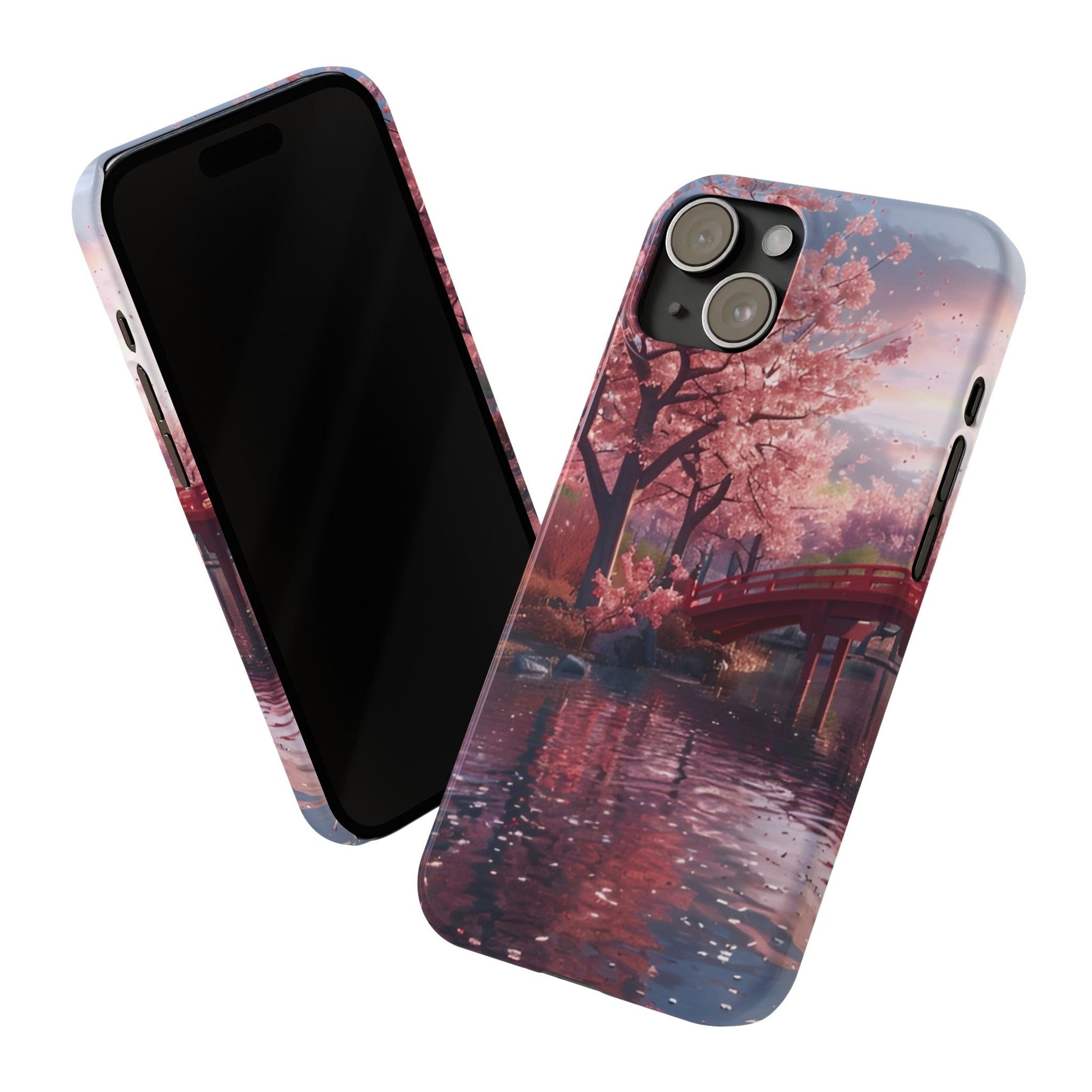 Cherry Blossom Garden Slim iPhone Case - Ruppy's Creations