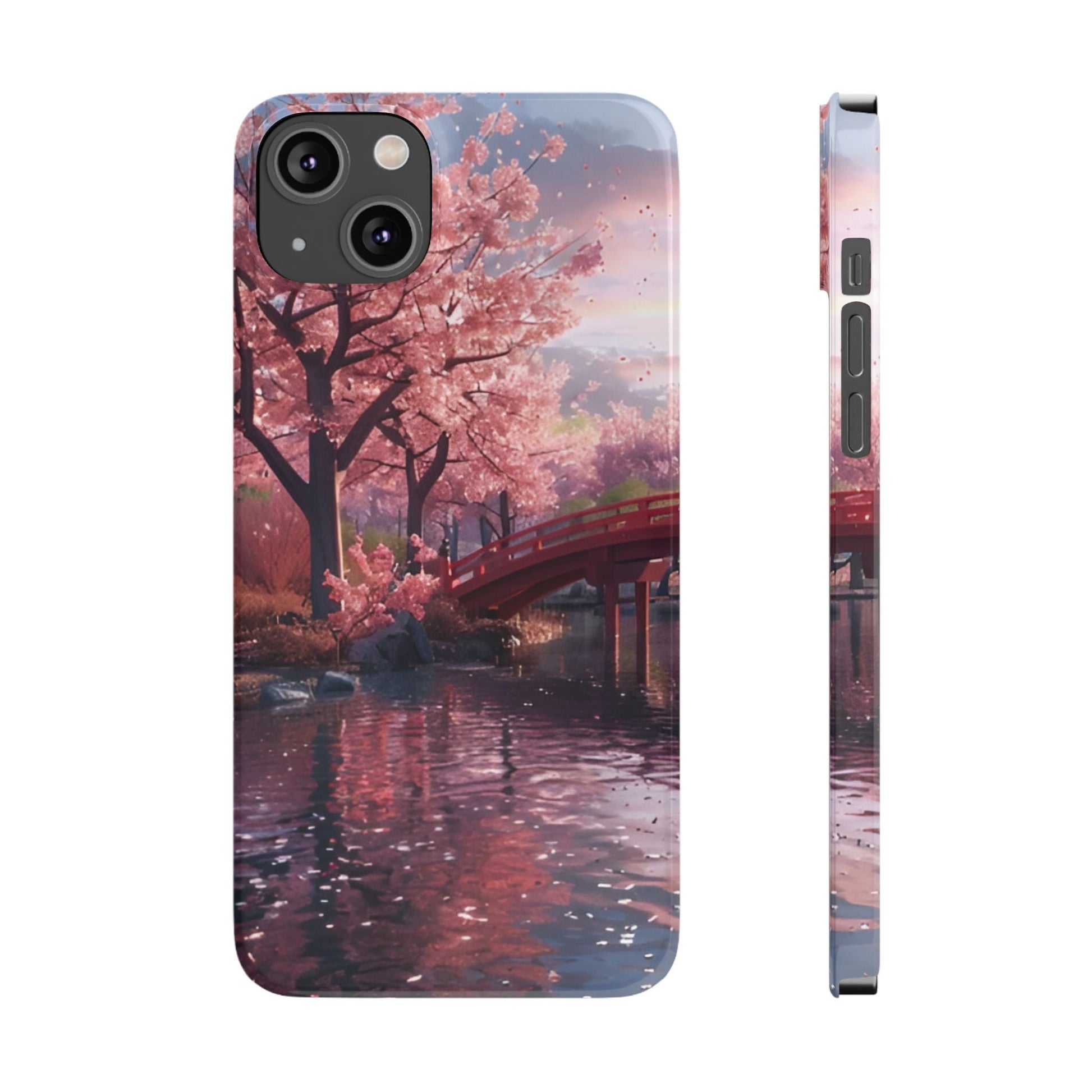 Cherry Blossom Garden Slim iPhone Case - Ruppy's Creations