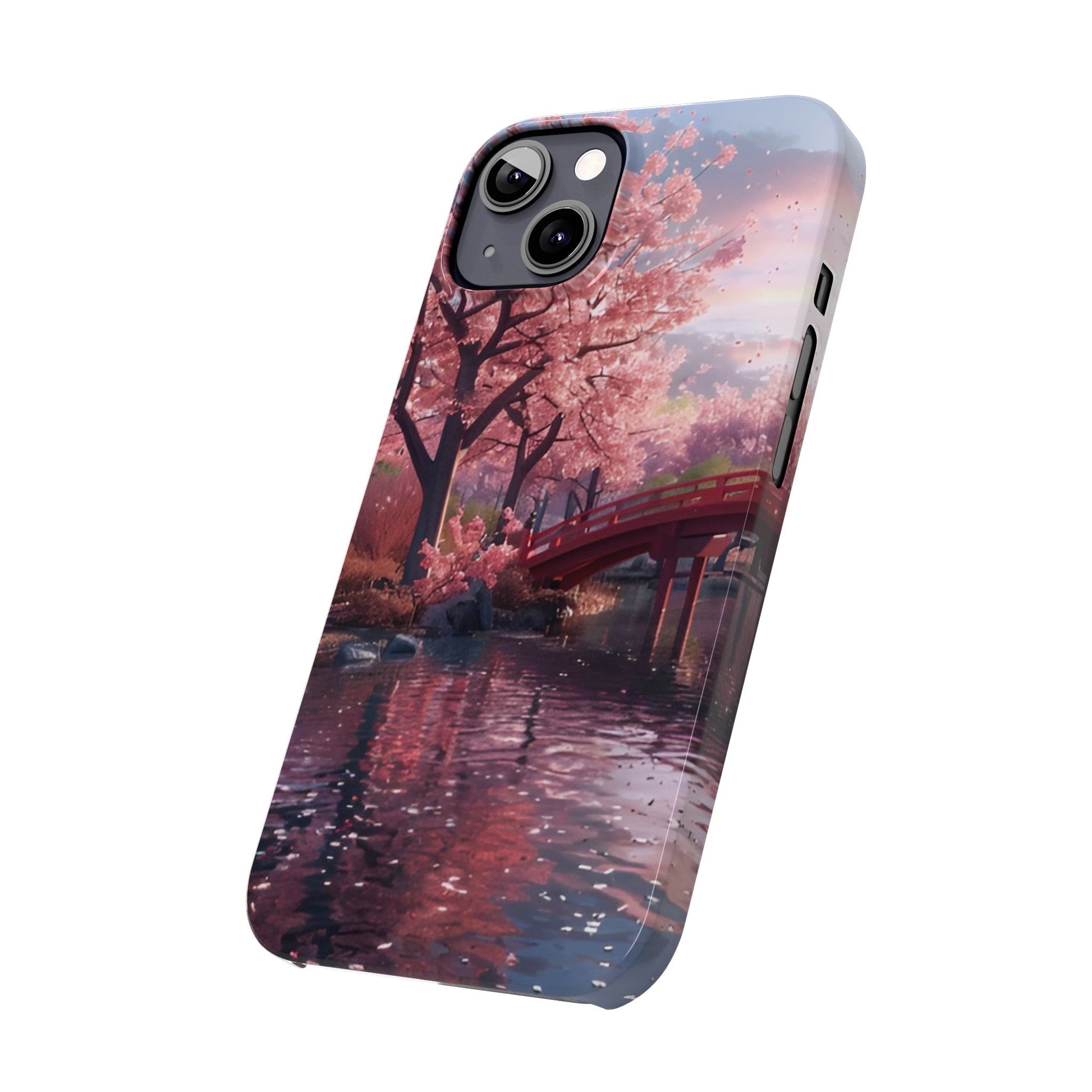 Cherry Blossom Garden Slim iPhone Case - Ruppy's Creations