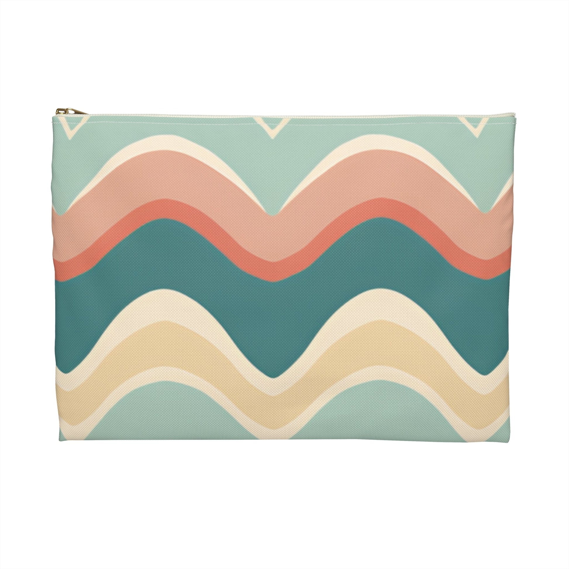 Chevron Waves Cosmetic Travel Bag - Ruppy's Creations