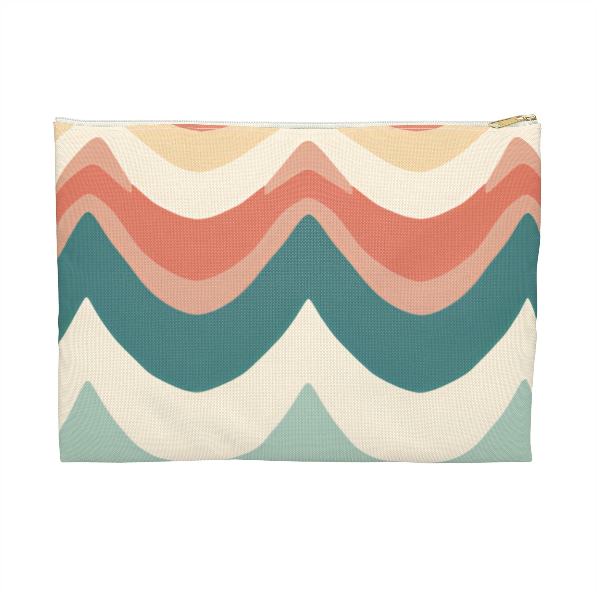 Chevron Waves Cosmetic Travel Bag - Ruppy's Creations