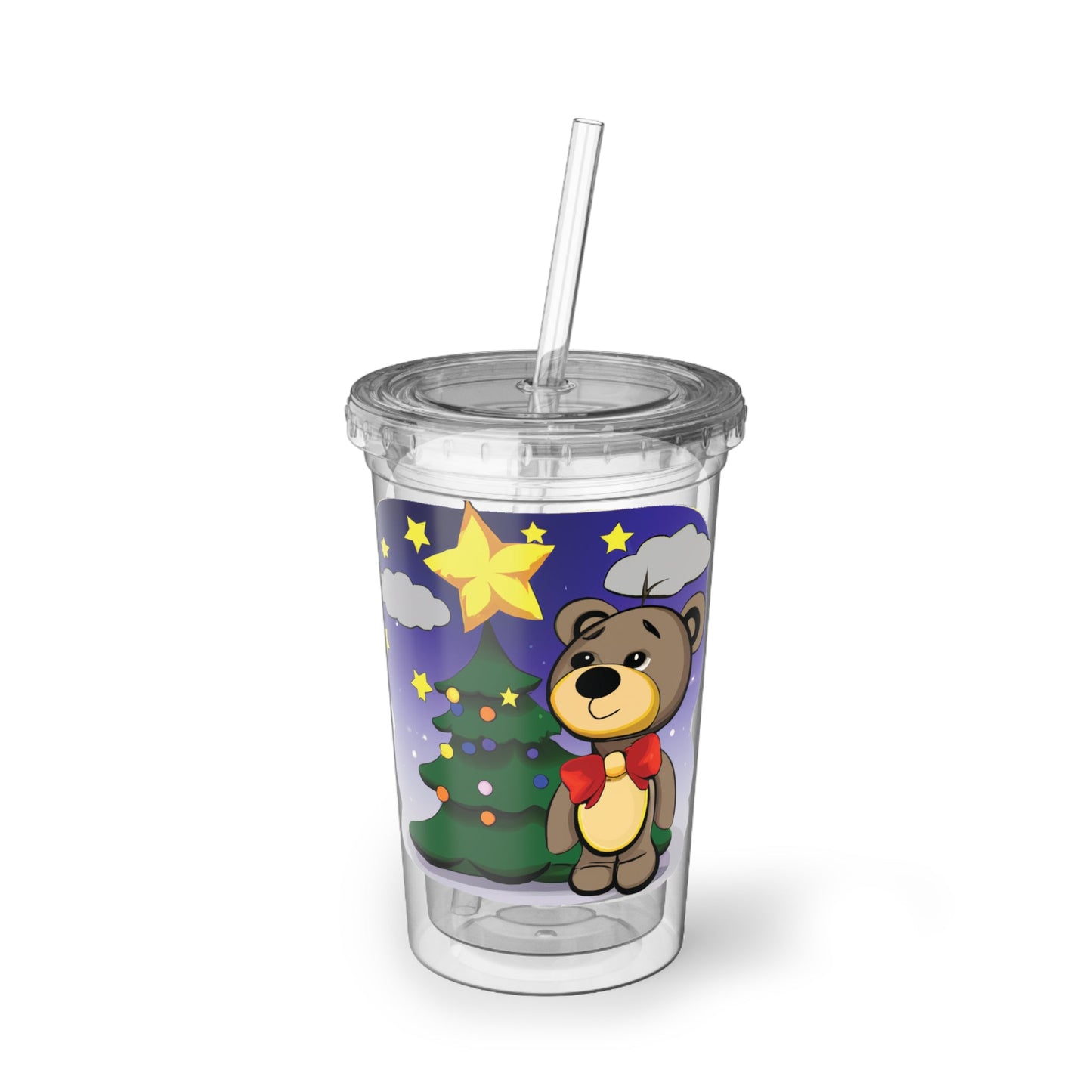 Christmas Bear 16oz Acrylic Cup - Ruppy's Creations