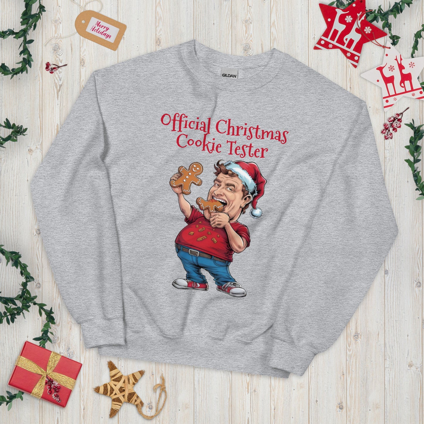 Christmas Cookie Tester Men's Sweatshirt - Ruppy's Creations