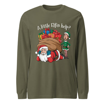 Christmas Elfin Help Unisex Long Sleeve Tee - Ruppy's Creations